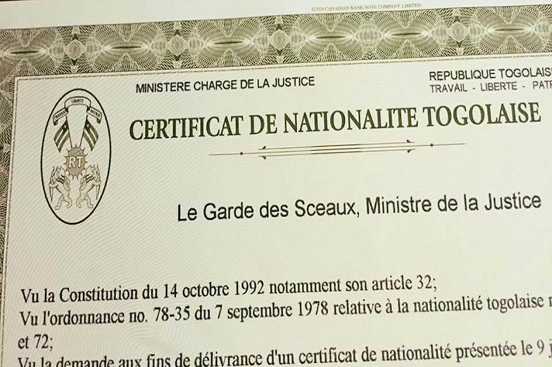 Un nouveau code de nationalité en vue au Togo