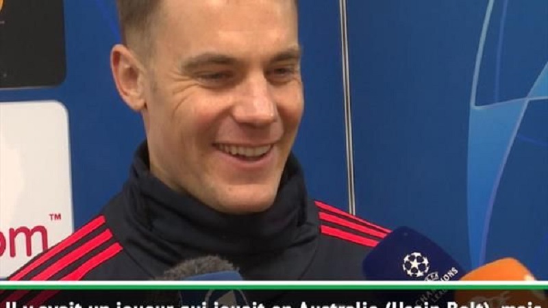 Ligue des champions : Usain Bolt nargué par Manuel Neuer