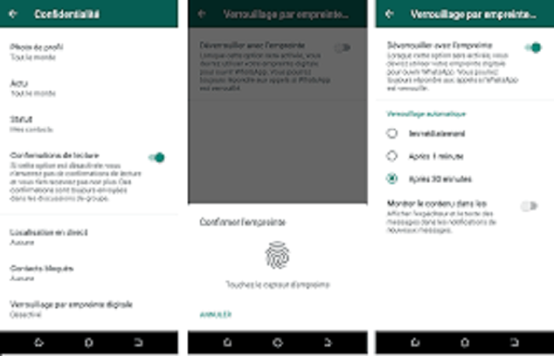 WhatsApp : bientôt la protection des discussions par empreintes digitales
