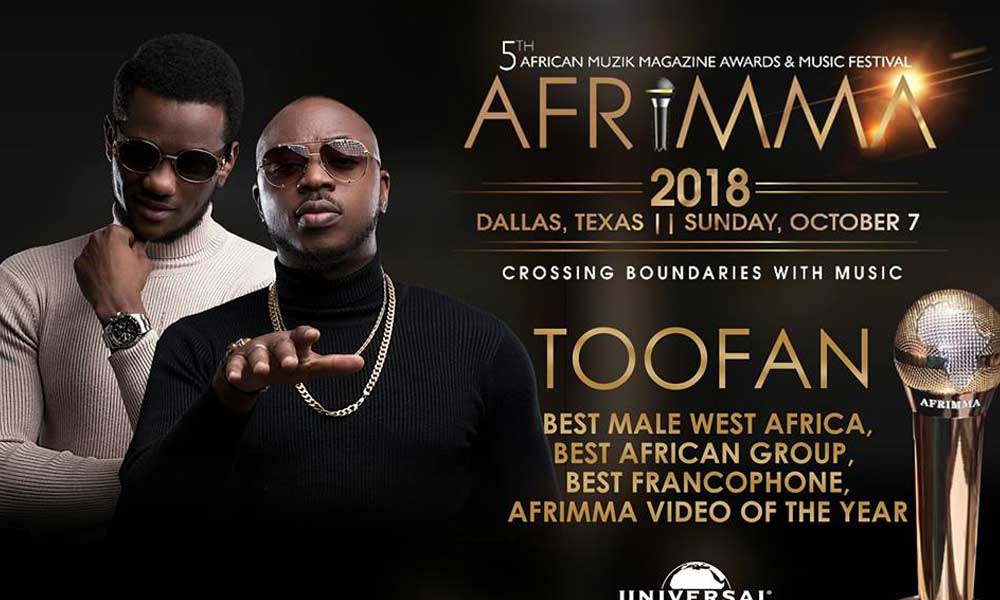 Les Toofan nominés aux Afrimma Awards 2018