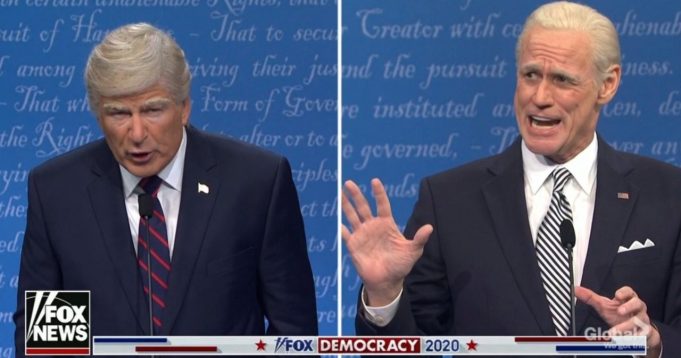 USA : L’acteur de « The Mask » et Alec Baldwin refont le débat président Trump-Biden (vidéo)