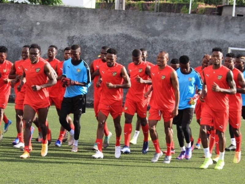 Elim CAN 2021 première séance d'entraînement des éperviers du Togo à Moroni