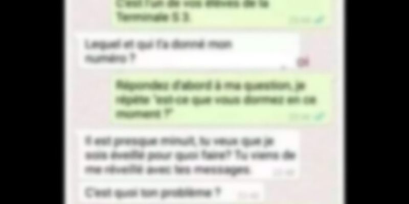 École : un élève mécontent tacle son prof de maths, leur discussion