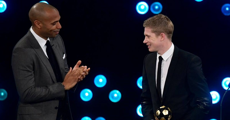 Stars : Kevin De Bruyne mange désormais à la même table que Cristiano Ronaldo et Thierry Henry