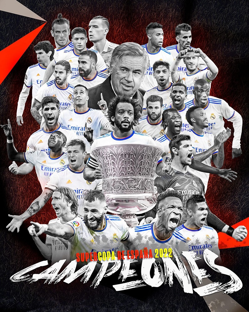Real Madrid : Le club remporte sa 12e Supercoupe d’Espagne