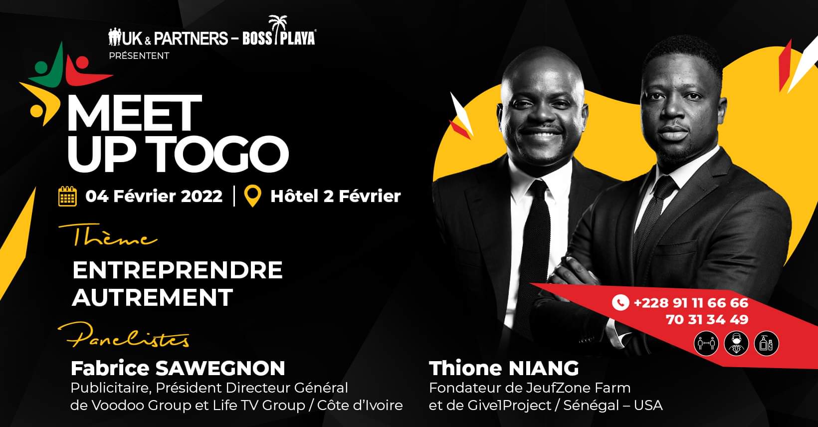 Meet up Togo : Fabrice Sawegnon et Thione Niang en guest star à Lomé