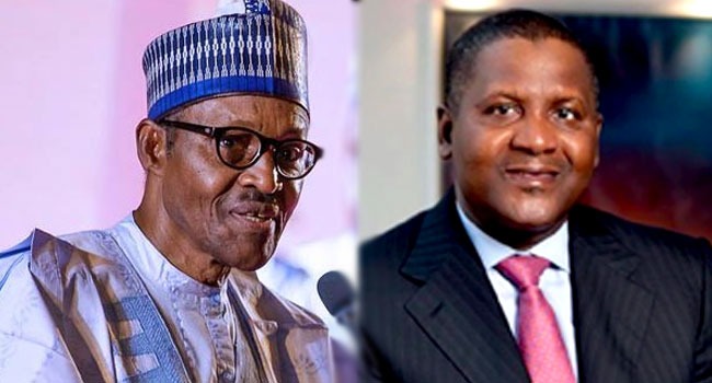 « Il est un exemple que la charité commence à la maison », Aliko Dangote célébré par le président Muhammadu Buhari