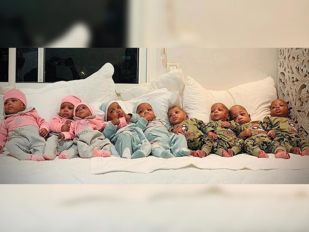 « Ils rampent tous maintenant », les 9 bébés de la Malienne Halima Cissé, âgés d’1 an, charment la toile (Photo)