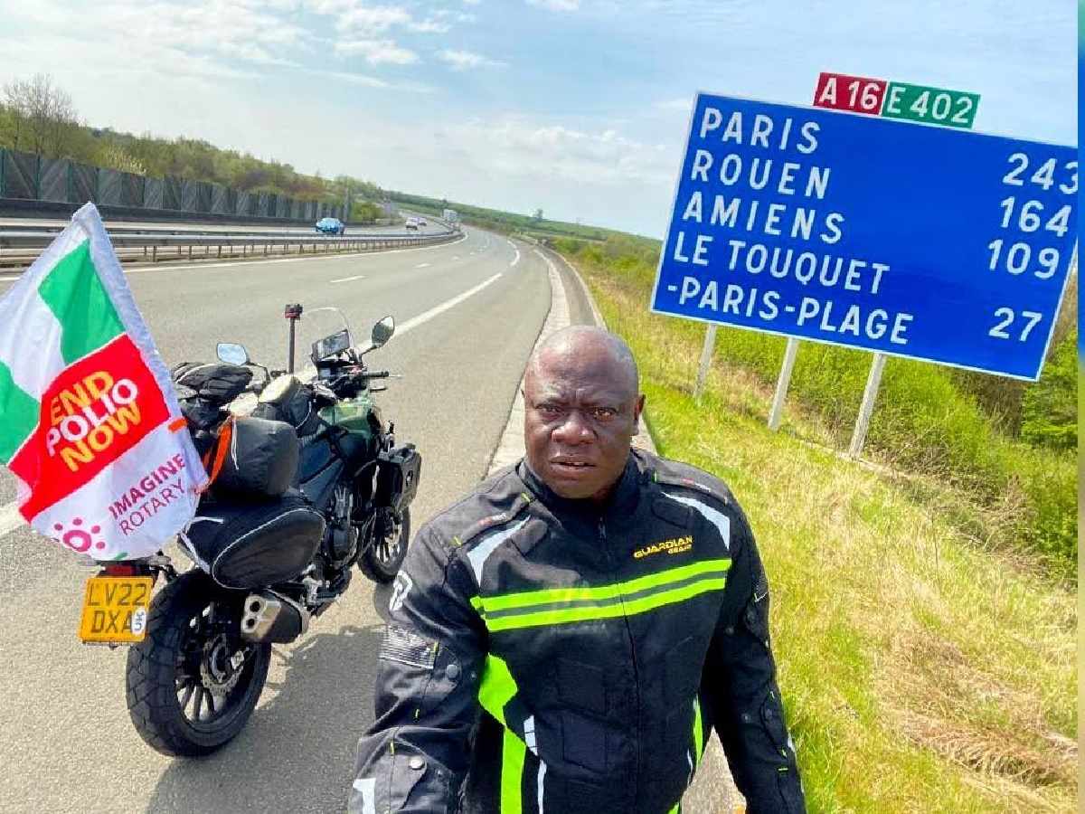 Nouveau challenge pour Kunle Adeyanju, le Nigérian qui parcourut le trajet Londres-Lagos à moto