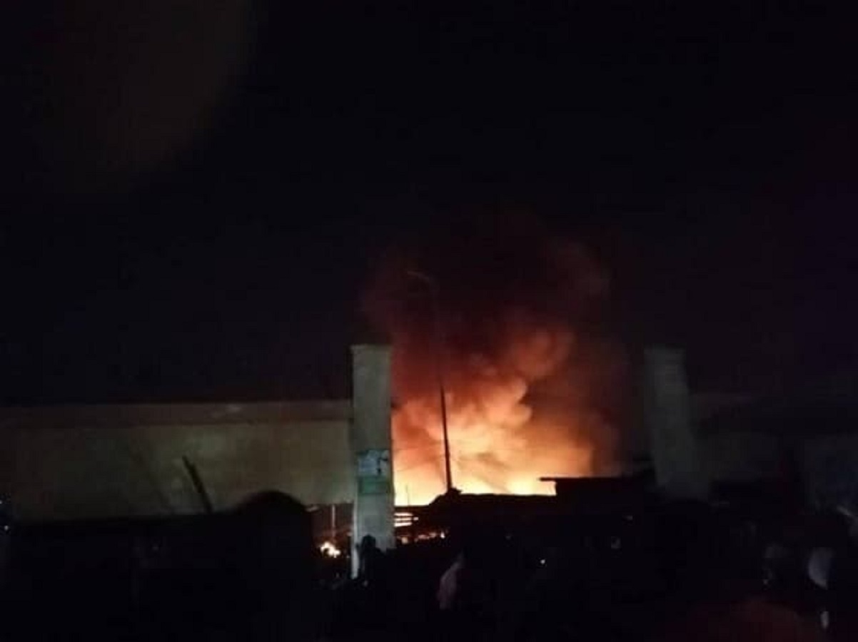Togo : incendie au marché de Tsévié (photo) 