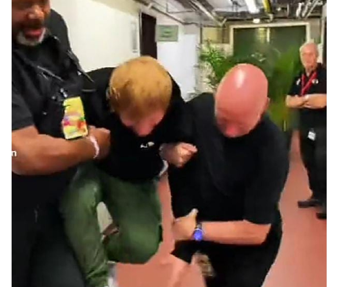 Ed Sheeran viré d’une loge par la sécurité : la vidéo amuse la toile