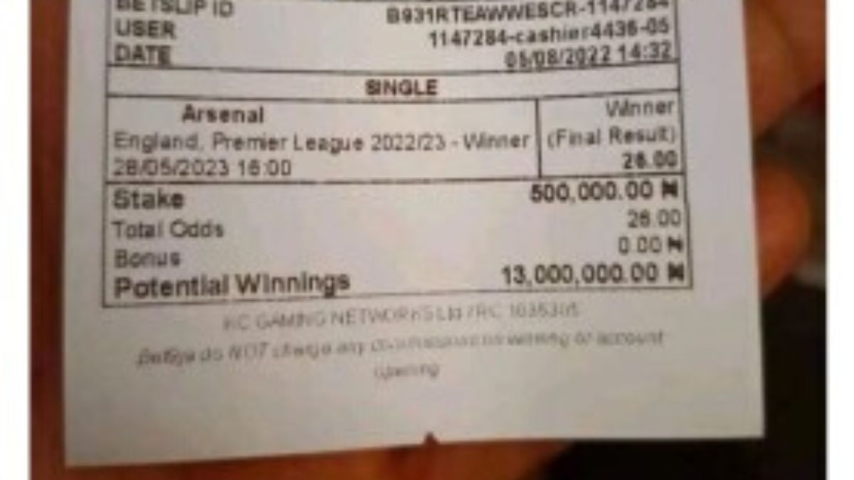 « Pas de risque, pas de récompense » ; ce ticket de pari sportif pour gagner 13 millions choque la toile (photo)