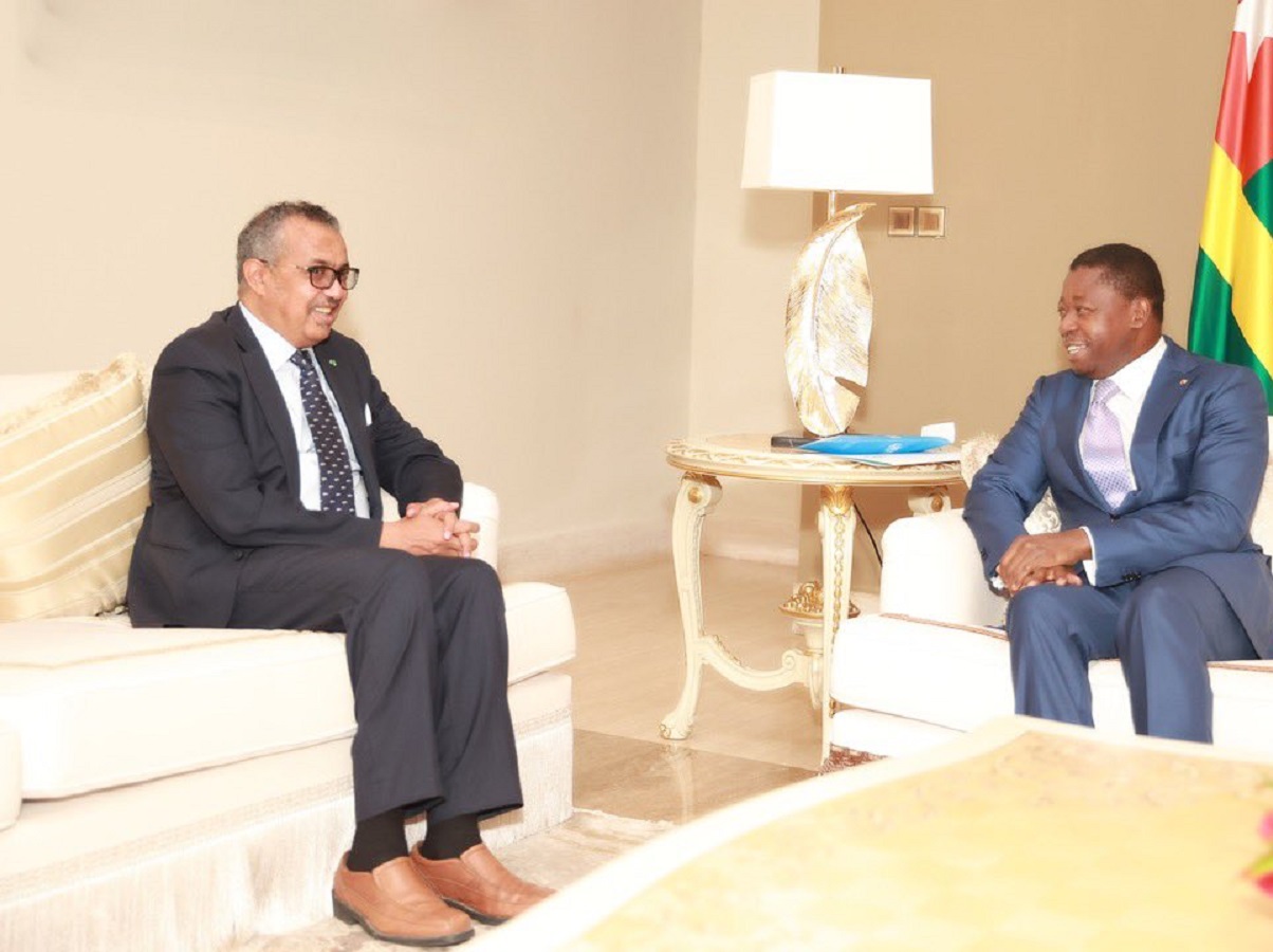 Togo : Faure Gnassingbé reçoit le Directeur général de l’OMS ; voici les sujets évoqués