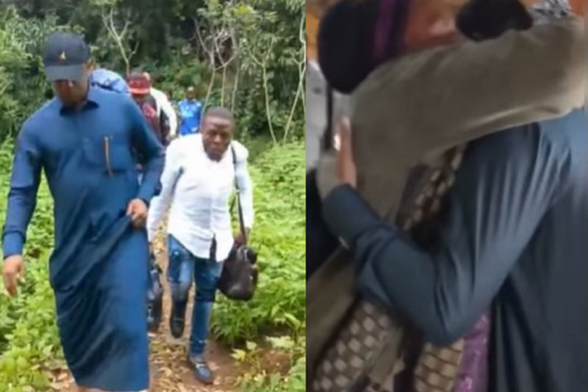 (Vidéo) Samuel Eto’o quitte son confort, traverse la forêt pour se rendre dans un village afin de réconforter une femme …