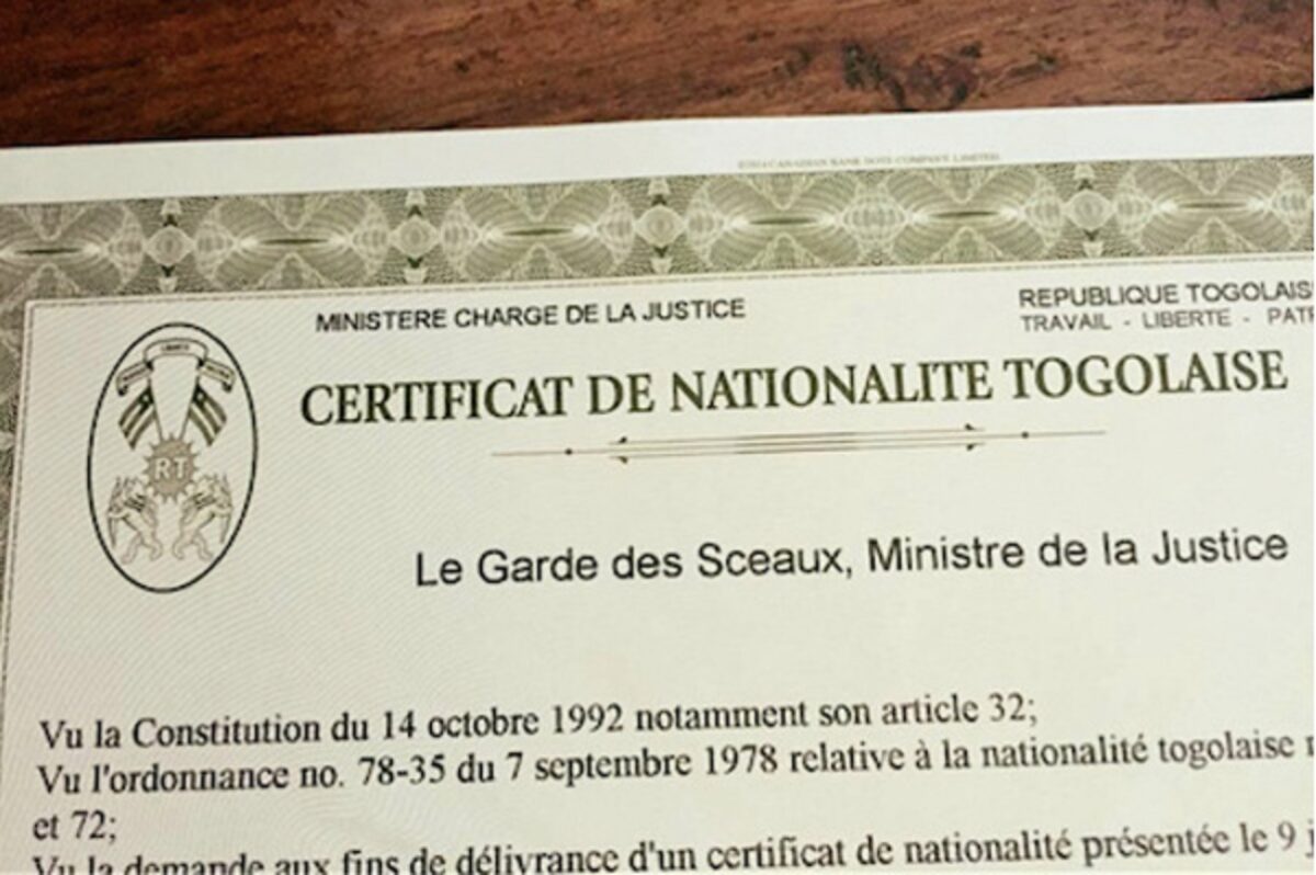 Togo : Obtenir un duplicata de nationalité en ligne est désormais possible ; voici comment faire