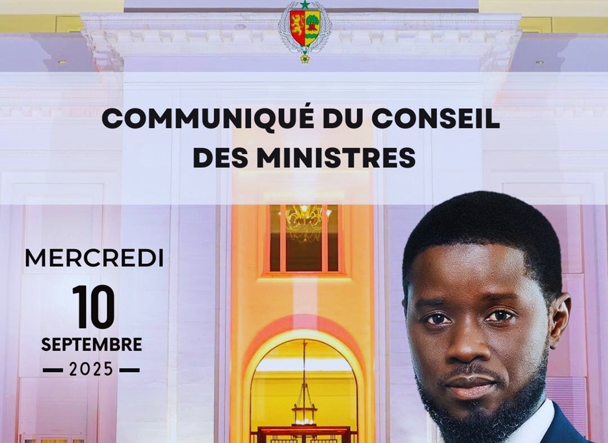 Sénégal le communiqué du Conseil des ministres du mercredi 10 septembre 2025